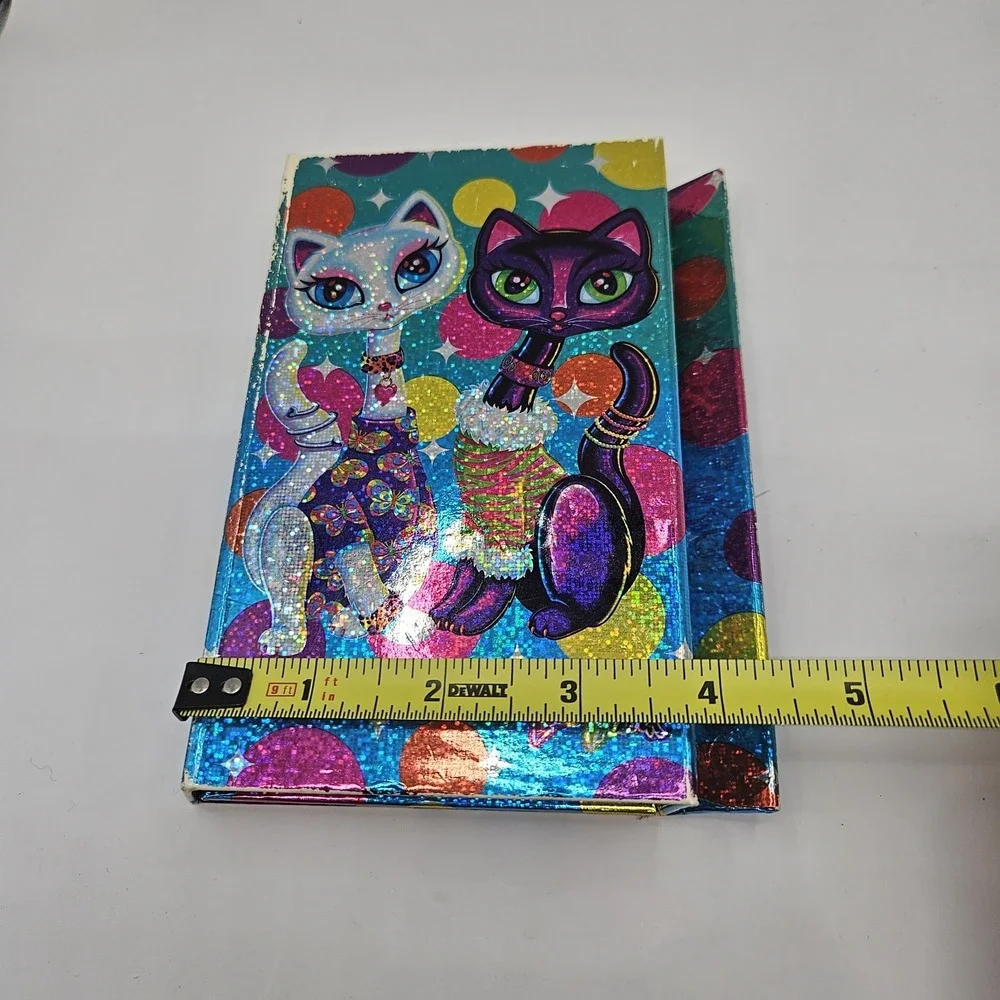 VTG Lisa Frank Roxy And Rollie Trifold Flip Out Planner 4 X 6 Holo Incomplete